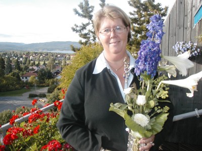 Kristin Risø med årets terrassekasse 2003