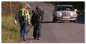 Barn på skolevei