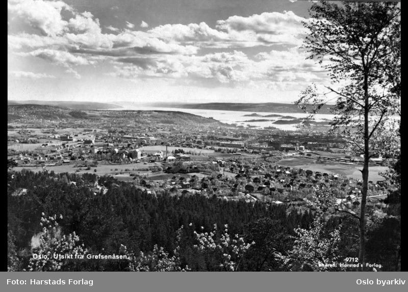 Utsikt fra Grefsenåsen i 1938