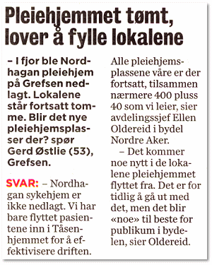 Presseklipp fra Aftenposten 08.05.2006