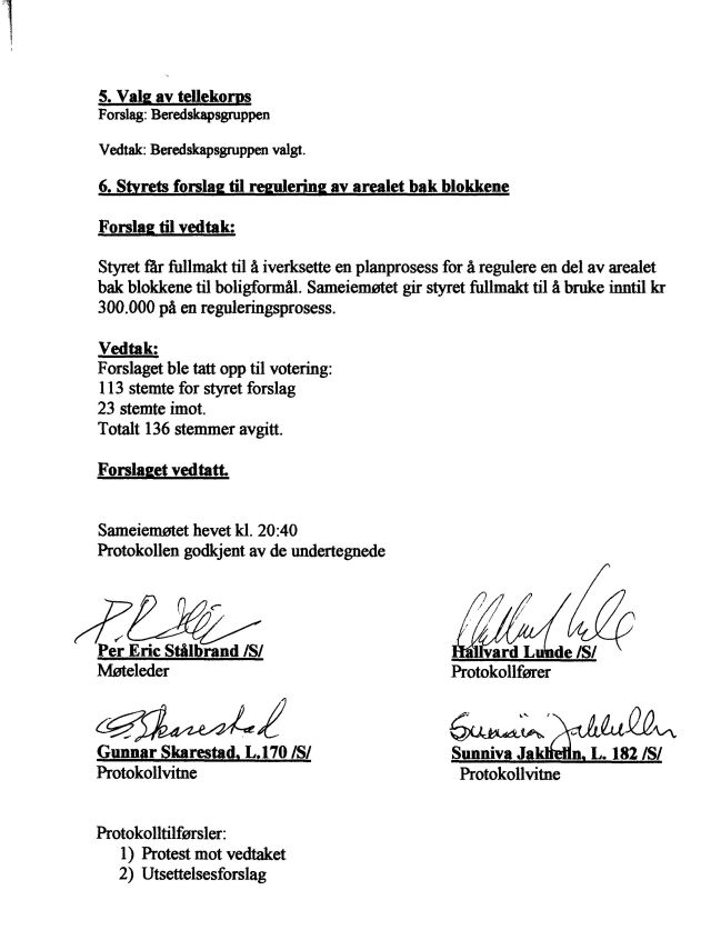 Protokoll fra ekstraordinrt sameiermte 18.01.2007 (side 2)